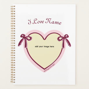 Dingus Bows & Heart Personalised  Planner