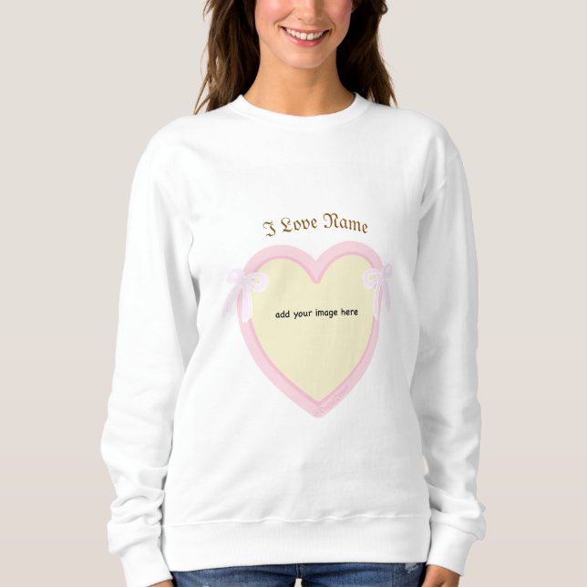 Dingus Bows & Heart Personalised Sweatshirt (Front)