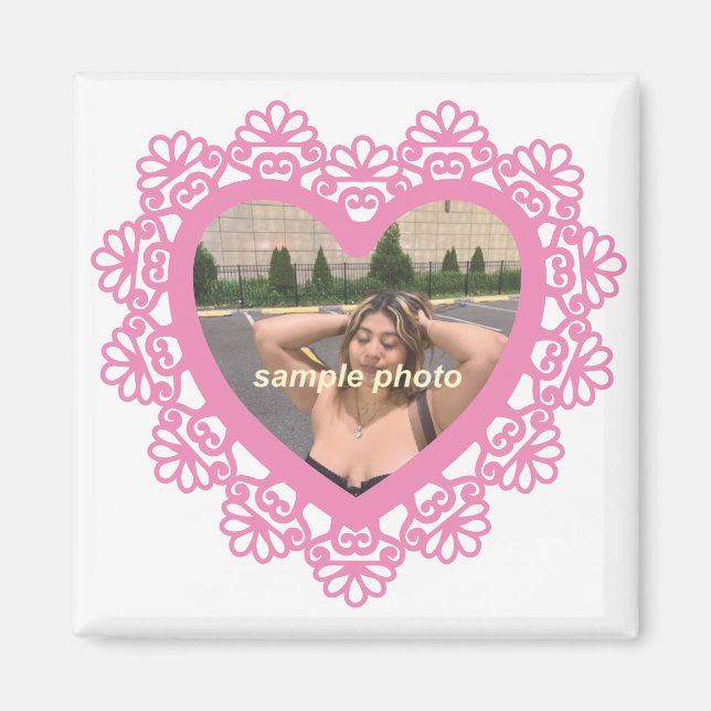 Dingus Heart and Lace Magnet  (Front)