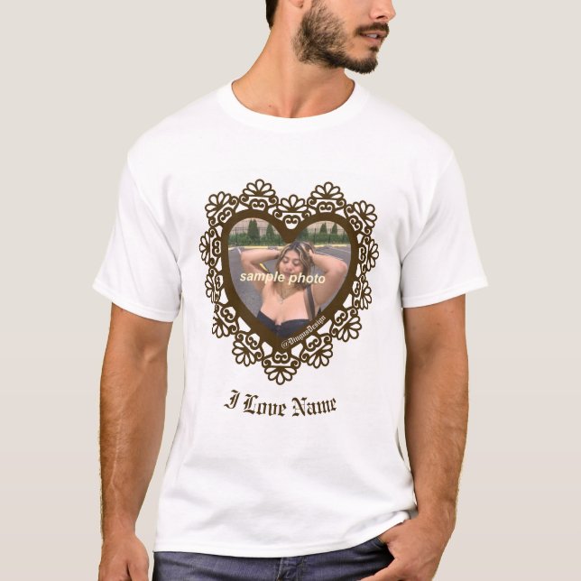 Dingus Heart Lace Frame T-Shirt (Front)