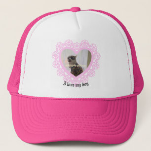 Dingus Heart Lace Frame T-Shirt Trucker Hat
