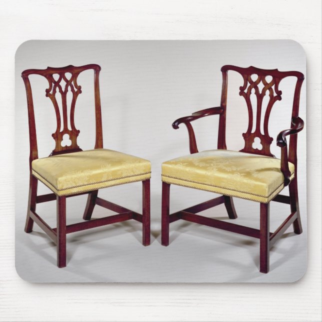 Dining chairs, with interlaced splat backs mouse pad (Front)