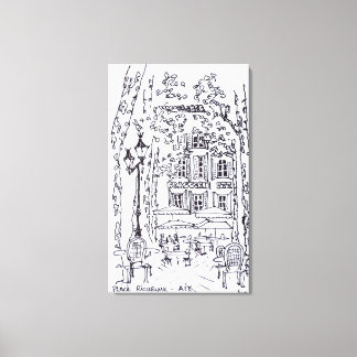 Dining in a Plaza | Aix en Provence, France Canvas Print