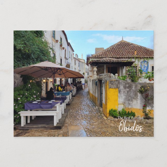 Dining in Obidos- Portugal  Postcard (Front)