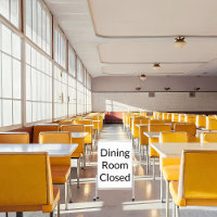 Dining Room Closed Minimalist Poster Sign