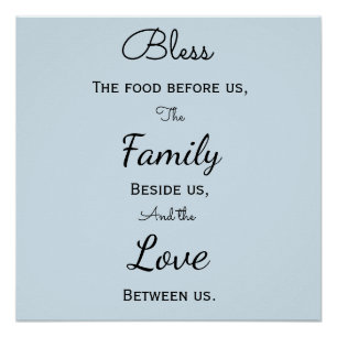 Dining Room Prayer Poster