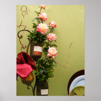 Dining Room Roses Poster