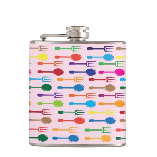 Dining Texture Hip Flask (Front)