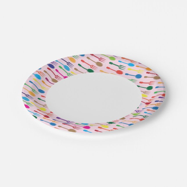 Dining Texture Paper Plate (Angled)