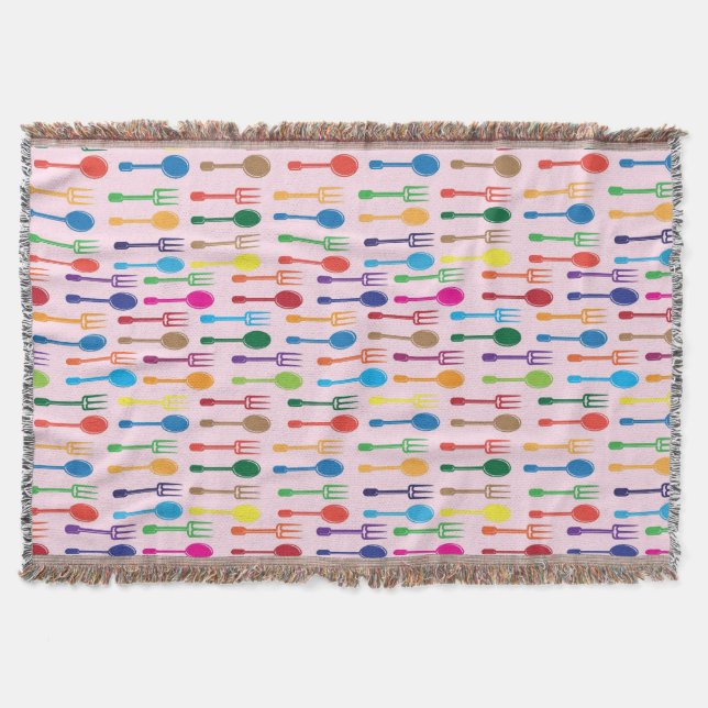 Dining Texture Throw Blanket (Front)