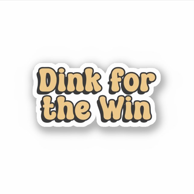 Dink for the Win Pickleball Yellow Retro (Front)