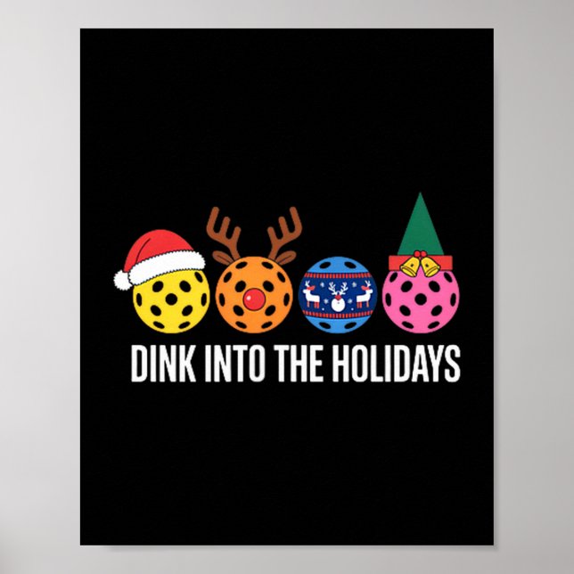 Dink into the holidays christmas fun for picklebal poster (Front)