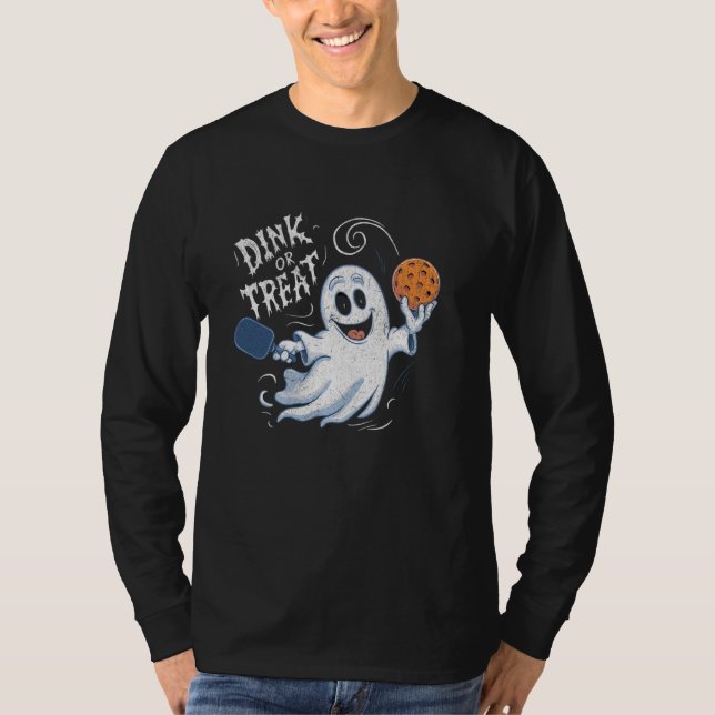 DINK OR TREAT COSTUME HALLOWEEN PICKLEBALL LOVERS T-Shirt (Front)