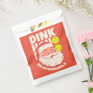 Dink Responsibly | HoHoHo. Pickleball Pink Santa Favour Bags