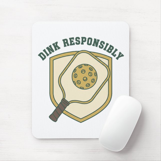  Dink Responsibly Mouse Pad (With Mouse)