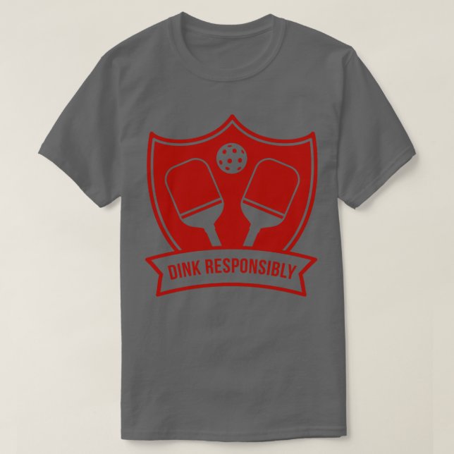 Dink Responsibly Pickleball Design Small Decal T-Shirt (Design Front)