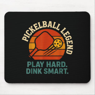 Dink responsibly retro pickleball funny vintage  mouse pad
