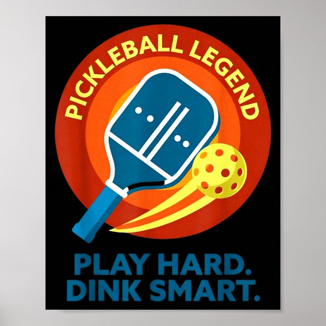 Dink responsibly retro pickleball funny vintage  poster (Front)