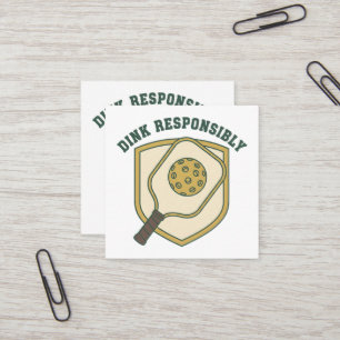 Dink Responsibly Square Business Card