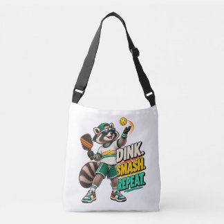 Dink Smash Repeat Raccoon Pickleball Tote Bag