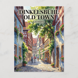 Dinkelsbühl Old Town Alley Germany Postcard
