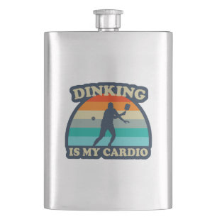 Dinking Is My Cardio Pickleball Hip Flask