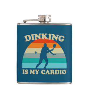 Dinking Is My Cardio Pickleball Hip Flask