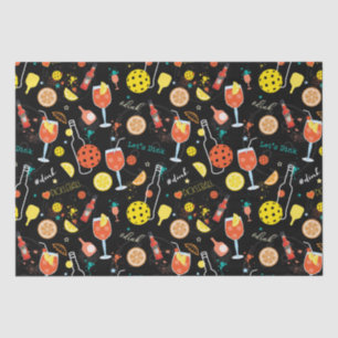 Dinks and 🍾🥂drinks - pickleball tissue paper