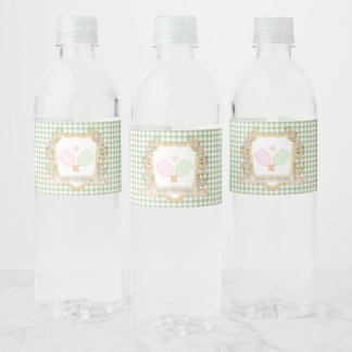 Dinks and Drinks| Preppy Pickle Ball Water Bottle Label