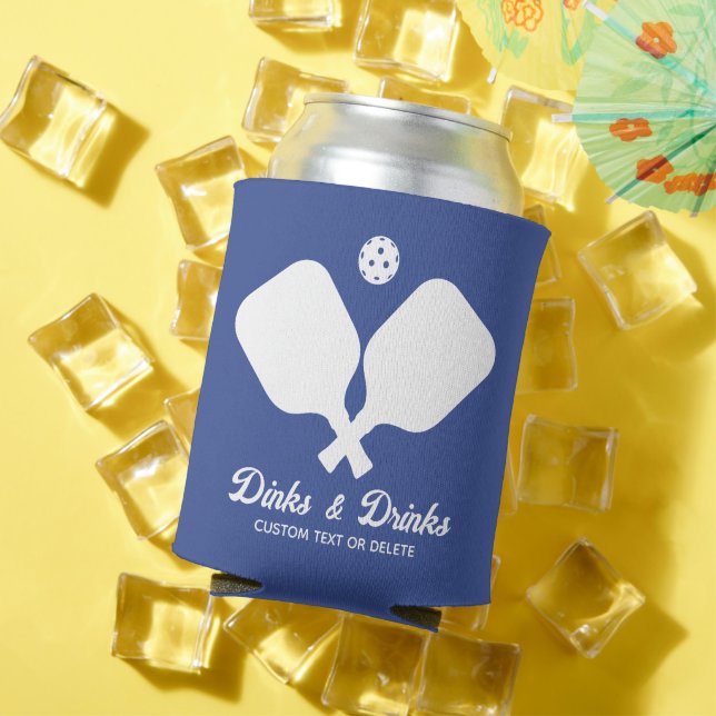 Dinks & Drinks Pickleball Paddles Personalised Can Cooler (In Situ Summer)