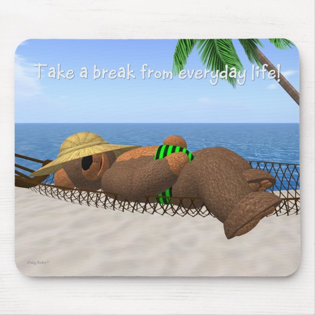 Dinky Bear: Summer Feelings Mouse Pad (Front)