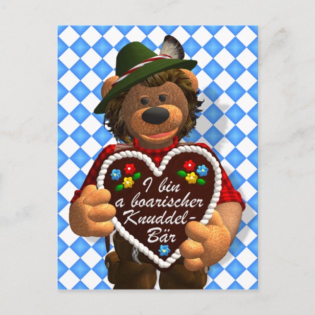 Dinky Bears Bavarian Cuddle Bear Postcard (Front)