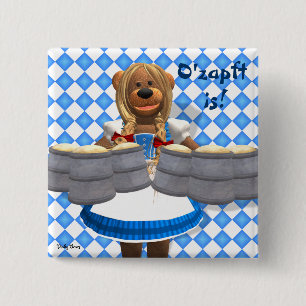 Dinky Bears Bavarian Oktoberfest Zenzi 15 Cm Square Badge