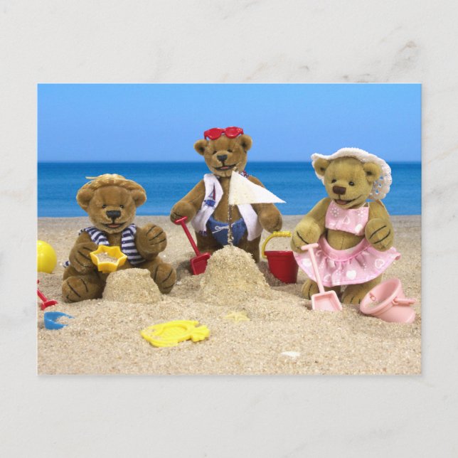 Dinky Bears Beach Fun Postcard (Front)
