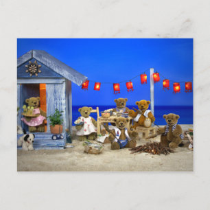 Dinky Bears: Beach Party Postcard