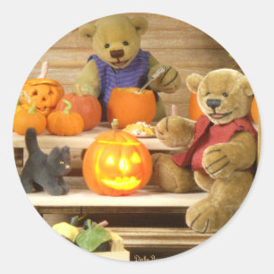 Dinky Bears Harvest Classic Round Sticker