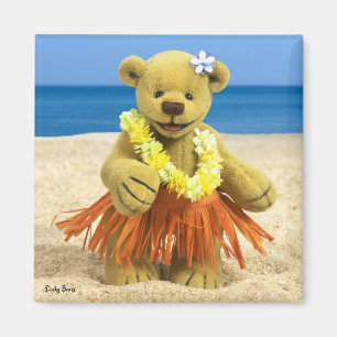 Dinky Bears Hula Dancer Magnet