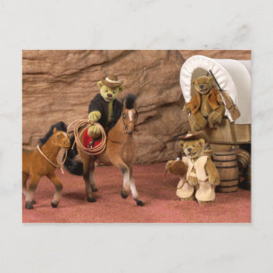 Dinky Bears Little Cowboys Postcard