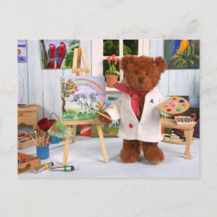 Dinky Bears: Little Painter Postcard
