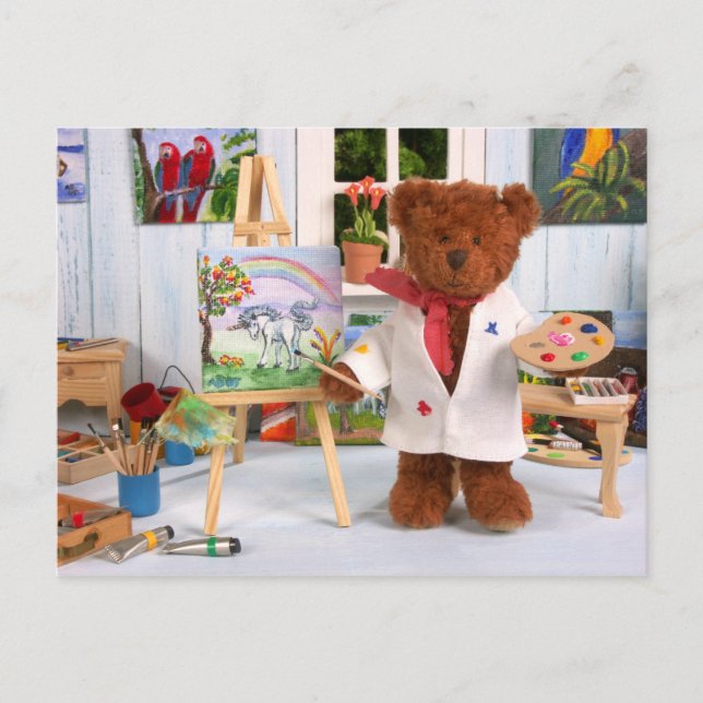 Dinky Bears: Little Painter Postcard (Front)