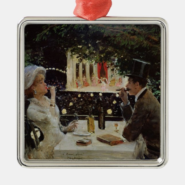 Dinner at Les Ambassadeurs, c.1882 Metal Tree Decoration (Front)