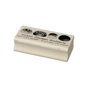 Dinner Bread Rolls Buns Bakery Baker Chef Foodie Rubber Stamp