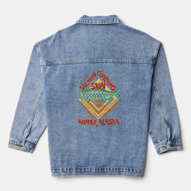 Dinner Happy Hour Girls Boys Night Out 2024 Wine Denim Jacket (Back)