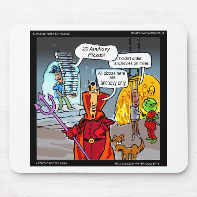 Dinner In Hell Funny Gifts Tees Cards Etc Mouse Pad (Front)