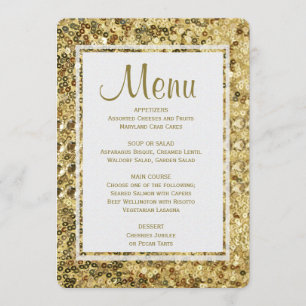 Dinner Menu   Gold Sequins