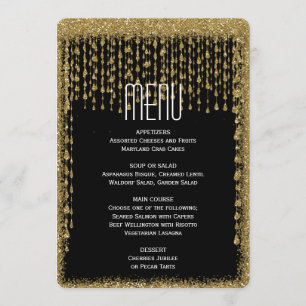 Dinner Menu   Modern Gold Black