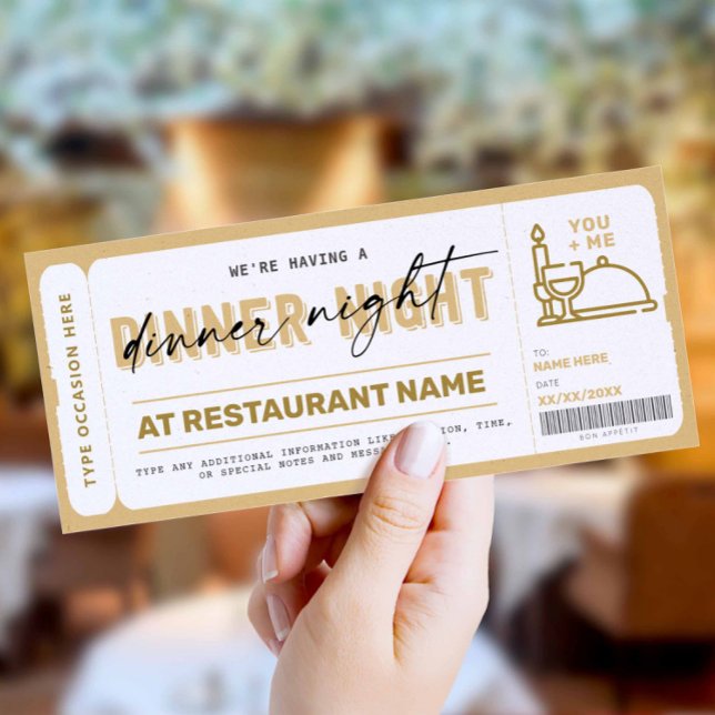  Dinner Night Gift Voucher Certificate (Creator Uploaded)