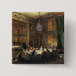 Dinner of the Prince of Conti in the Temple 15 Cm Square Badge