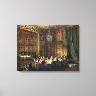Dinner of the Prince of Conti in the Temple Canvas Print
