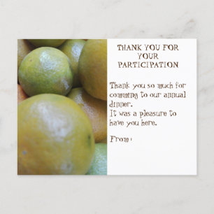 DINNER PARTICIPATION THANK YOU CARD